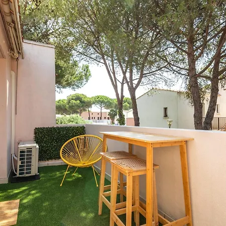 Nyaraló Cap Cozy Air-conditioned With Terrace And Pool Agde